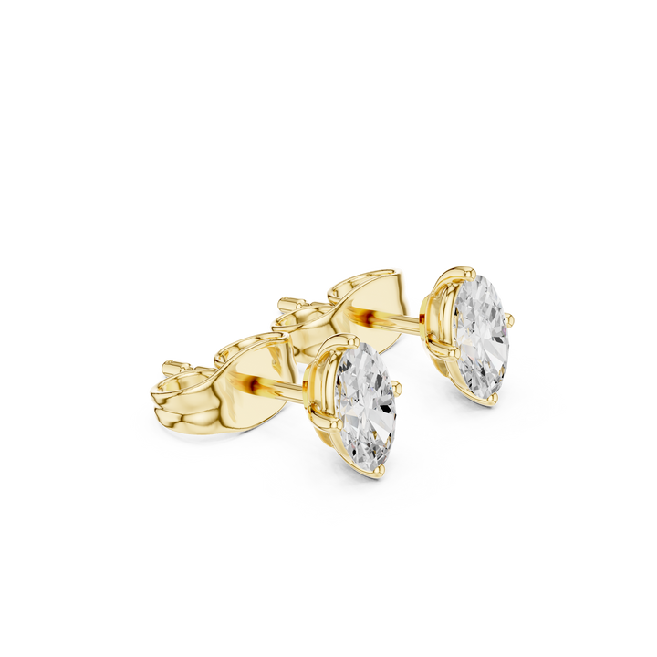 0.50 CT Lab Diamond Oval-Cut Solitaire Studs