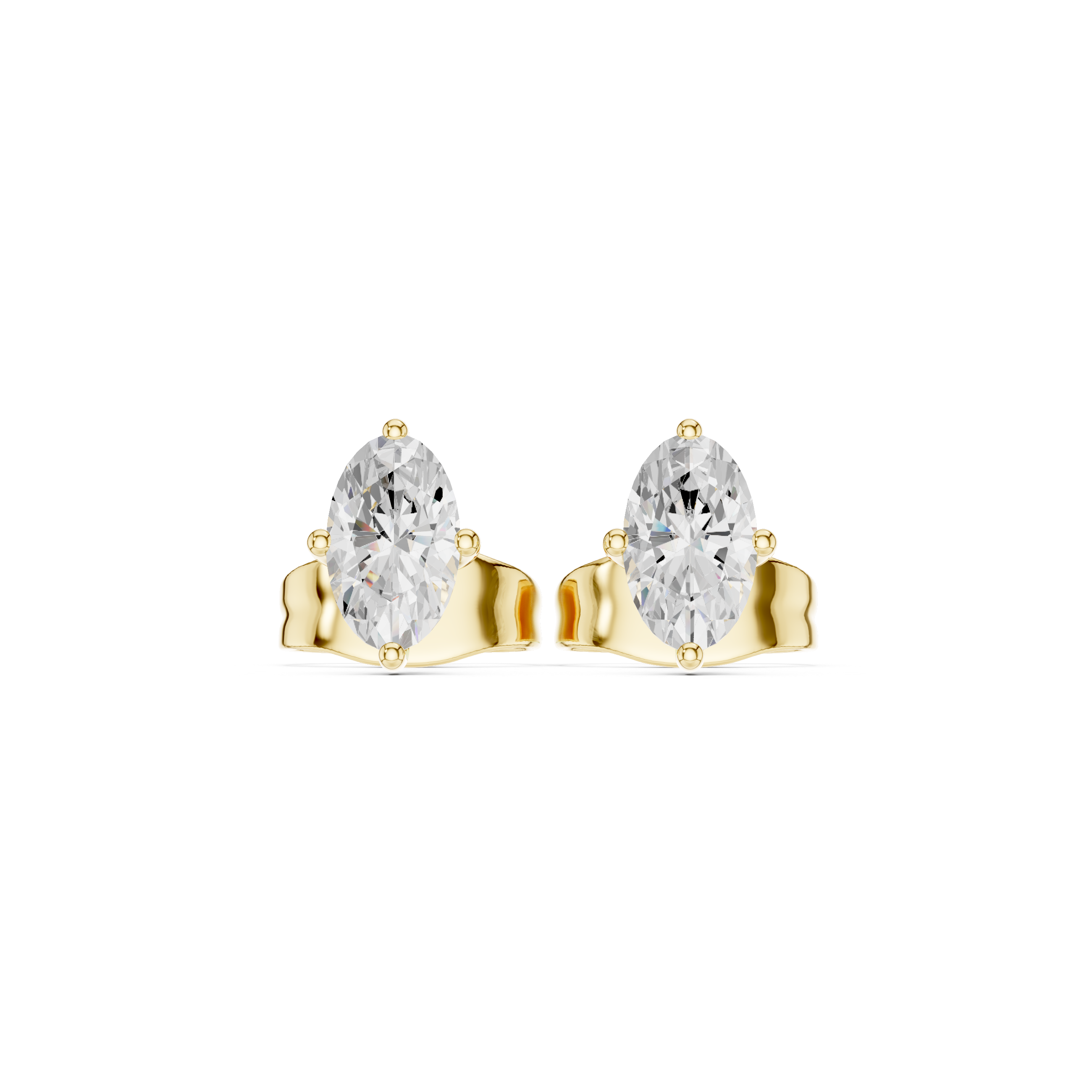 0.50 CT Lab Diamond Oval-Cut Solitaire Studs