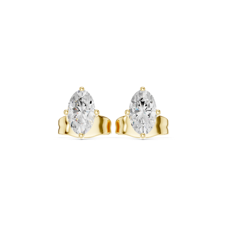 0.50 CT Lab Diamond Oval-Cut Solitaire Studs