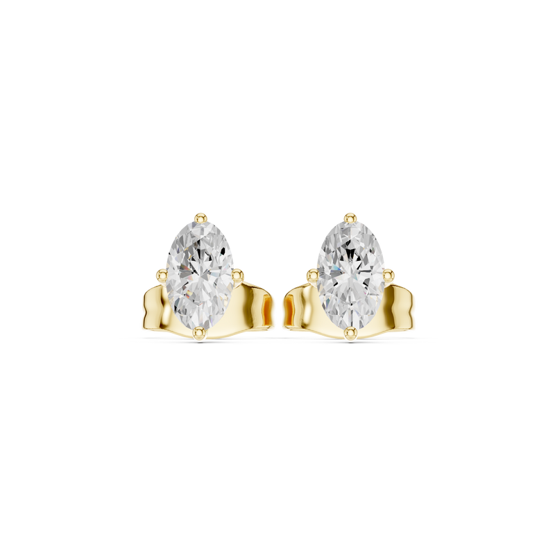 0.50 CT Lab Diamond Oval-Cut Solitaire Studs