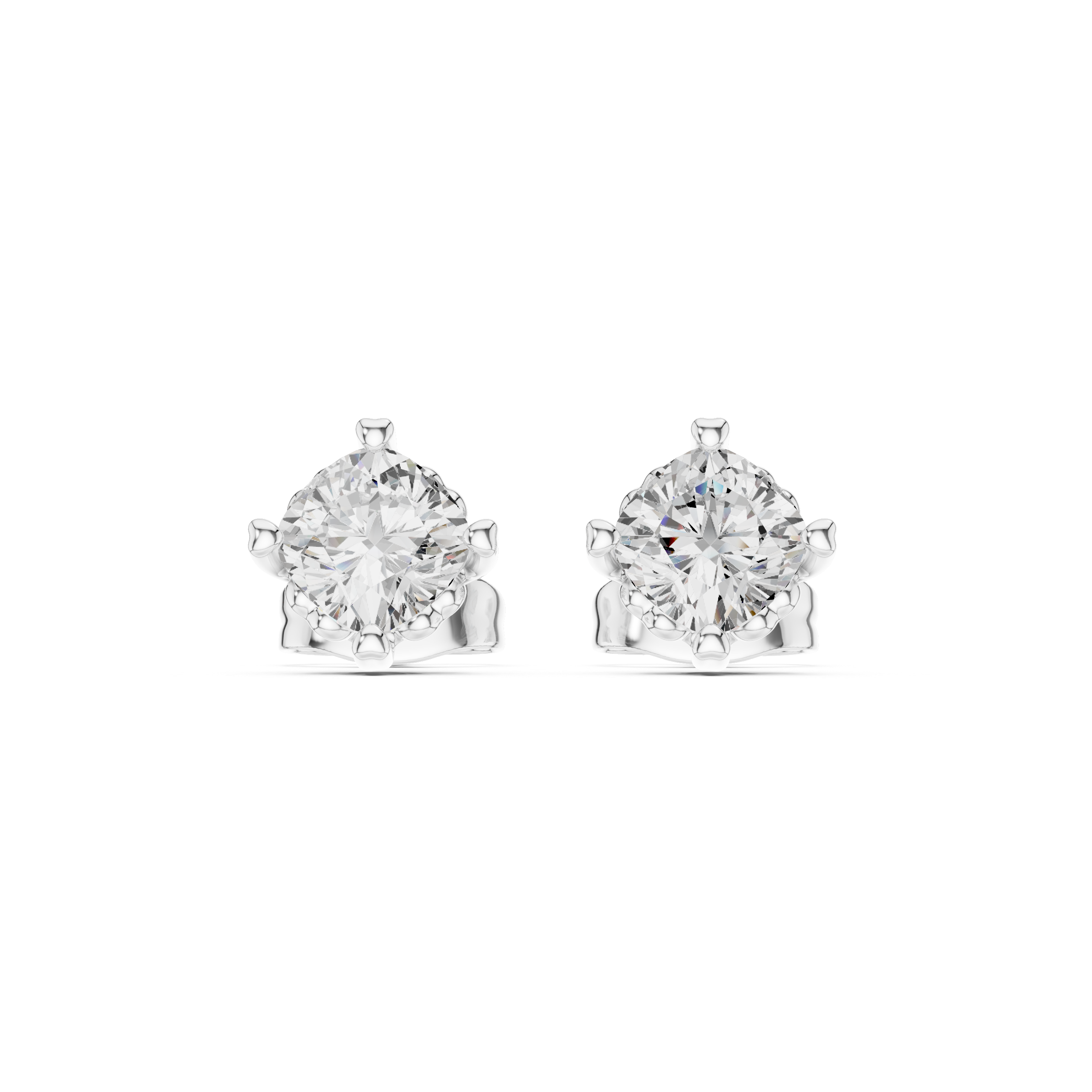 0.75 CT Lab Diamond Cushion-Cut Solitaire Studs
