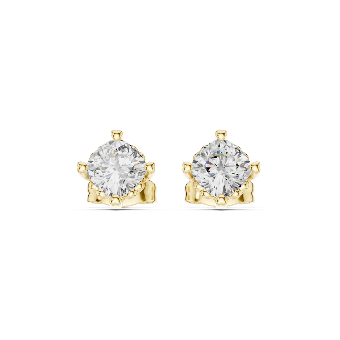 0.75 CT Lab Diamond Cushion-Cut Solitaire Studs