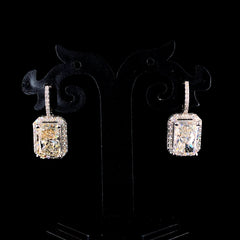 12.24ct Radiant Shape Lab-Grown Diamond  Earrings