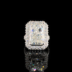 Stunning 12.6 Carat Lab-Grown Diamond Ring in 14K White Gold