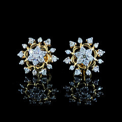 14K yellow Gold 0.43ct Natural Diamond Earrings