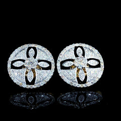 14K yellow Gold 1.48ct Natural Diamond Earrings