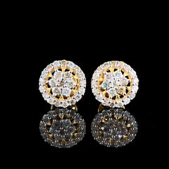 14K yellow Gold 0.60ct Natural Diamond Earrings