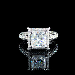 Timeless Allure: 14K White Gold 3.3ct Lab-Grown Diamond Ring