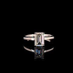 Emerald Enchantment: 18K White Gold 1.31ct Lab-Grown Diamond Ring