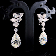 18K Gold and 18.94ct Lab-Grown Diamond Dangle Earrings