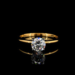 1.01 Carat Lab-Grown Diamond Ring in 14K Yellow Gold