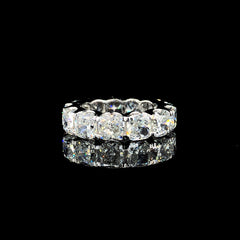 Exquisite 18K White Gold Ring with 9.47ct Cushion-Shaped Lab-Grown Diamond
