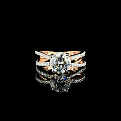 1.96ct Lab-Grown Round Diamond Ring in 14K Rose Gold