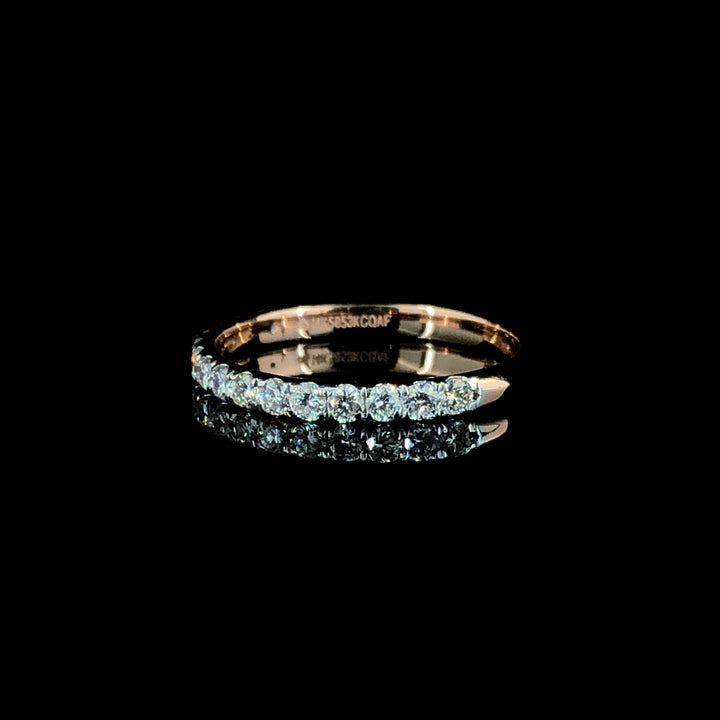 0.32ct Lab-Grown Diamond Half Band Ring in 14K RoseGold.