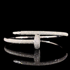 2.561 Carat Lab-Grown Diamond Cartier Bracelet In 10k White Gold