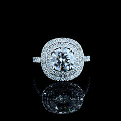 1.615ct Lab-Grown Diamond Round Ring In 14k White Gold