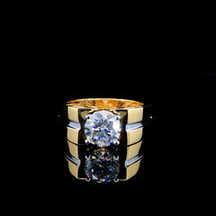 1.58ct Lab-Grown Diamond Round Ring In 14K Yellow Gold
