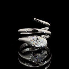 1.01ct Lab-Grown Diamond Pear Shape Ring In 18k White Gold