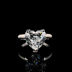 3.02ct Lab-Grown Diamond Heart Shape Ring in 18K White Gold
