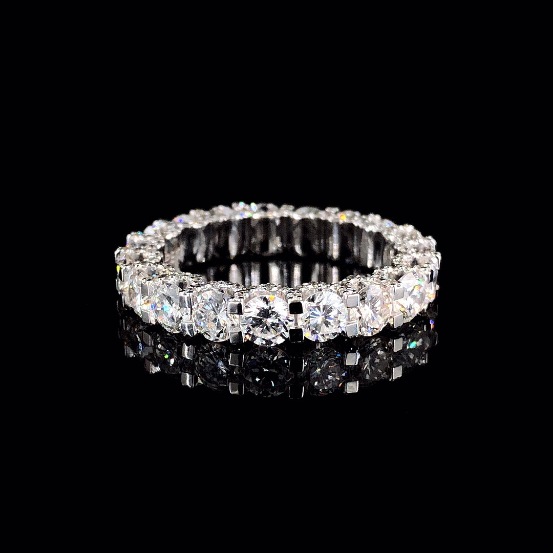 4.34ct Lab-Grown Diamond Round Band In 14k White Gold