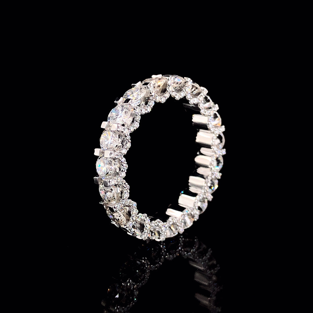 4.34ct Lab-Grown Diamond Round Band In 14k White Gold