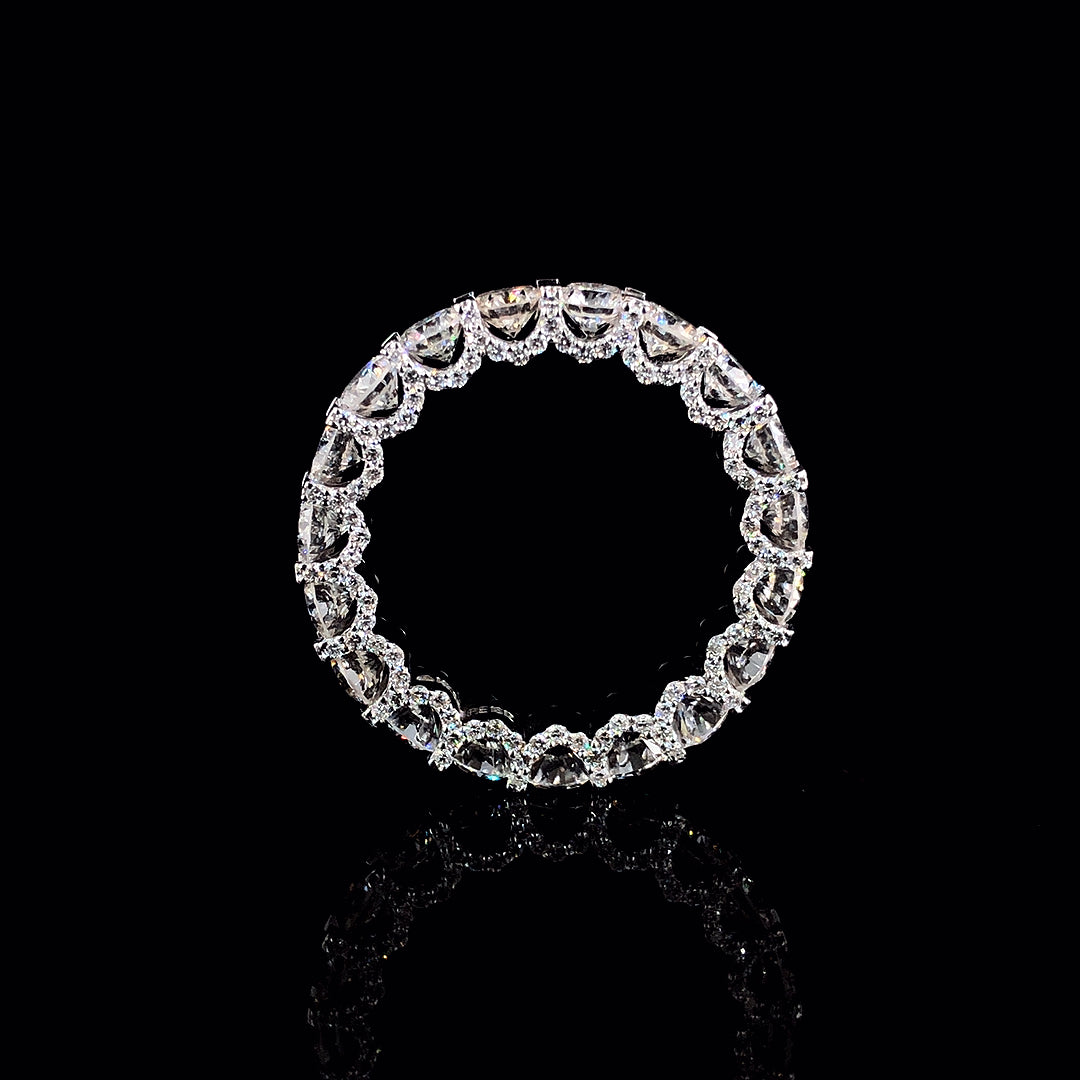 4.34ct Lab-Grown Diamond Round Band In 14k White Gold