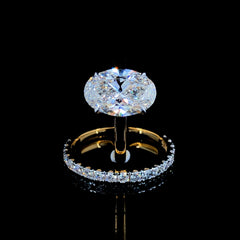 2.52ct Lab-Grown Diamond Oval Ring With Band In 18k Yellow Gold