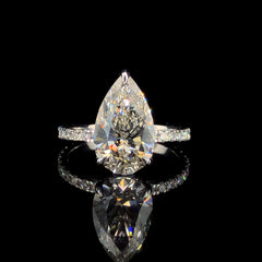 4.03ct Lab-Grown Diamond Pear Shape Ring In 14k White Gold