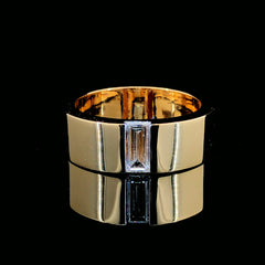 0.59ct Lab-Grown Diamond Straight Baguette Ring In 18k Yellow Gold