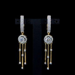 1.82ct Lab-Grown Diamond Round Shape Earring In 14k Yellow Gold