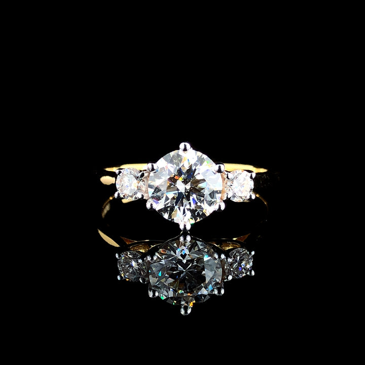 1.31ct Lab Diamond Round Ring in 14K Yellow Gold