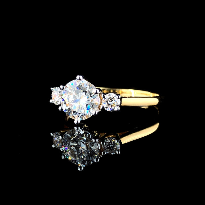 1.31ct Lab Diamond Round Ring in 14K Yellow Gold