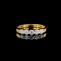 0.37ct Lab-Grown Diamond Half Band Ring In 18k Yellow Gold