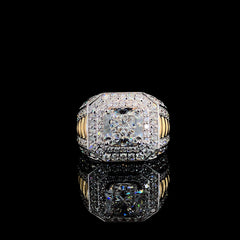4.92ct Lab-Grown Diamond Cushion Shape Ring In 18k Yellow Gold