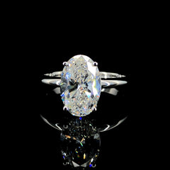 2.00ct Lab-Grown Diamond Oval Ring in 14K White Gold