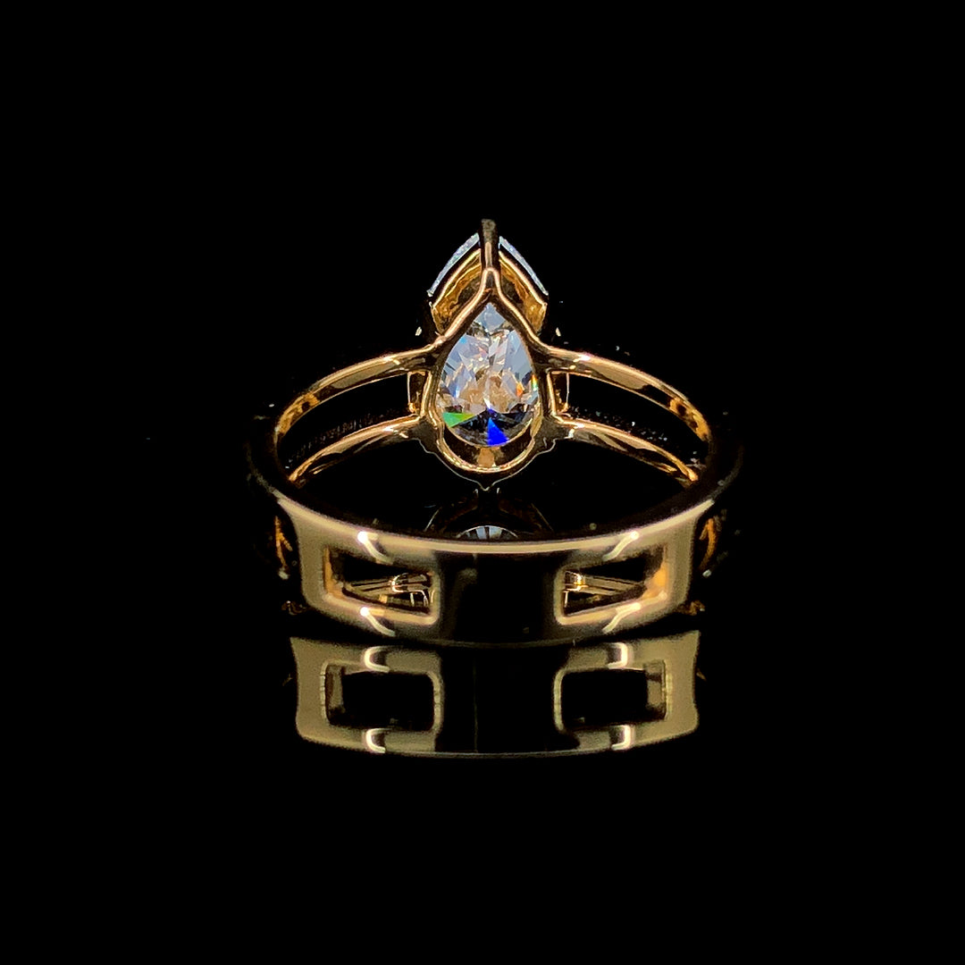 2.31ct Pear Diamond Ring in 18K Gold | SolitaireMart