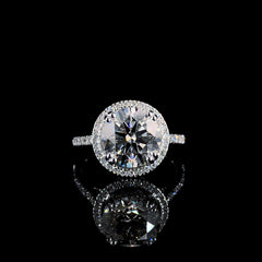 3.94ct Lab-Grown Diamond Round Shape Ring In 18k White Gold