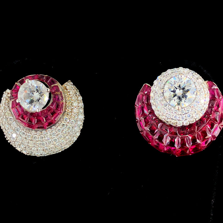 3.35ct Synthetic & Lab Diamond Studs in 18K Gold