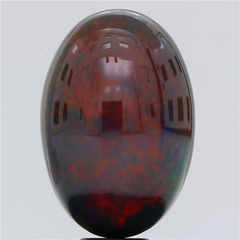 10.4 Carat 11.44 Ratti GII Certified Natural Ethiopian Oval Shape Black Multicolor Opal stone