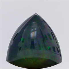 10.15 Carat 11.25 Ratti GII Certified Natural Ethiopian Trillion Shape Black Multicolor Opal stone