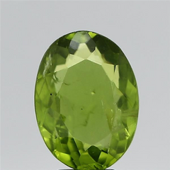 5.81 Carat 6.39 Ratti GII Certified Natural American Oval Shape Yellowish Green Peridot Stone