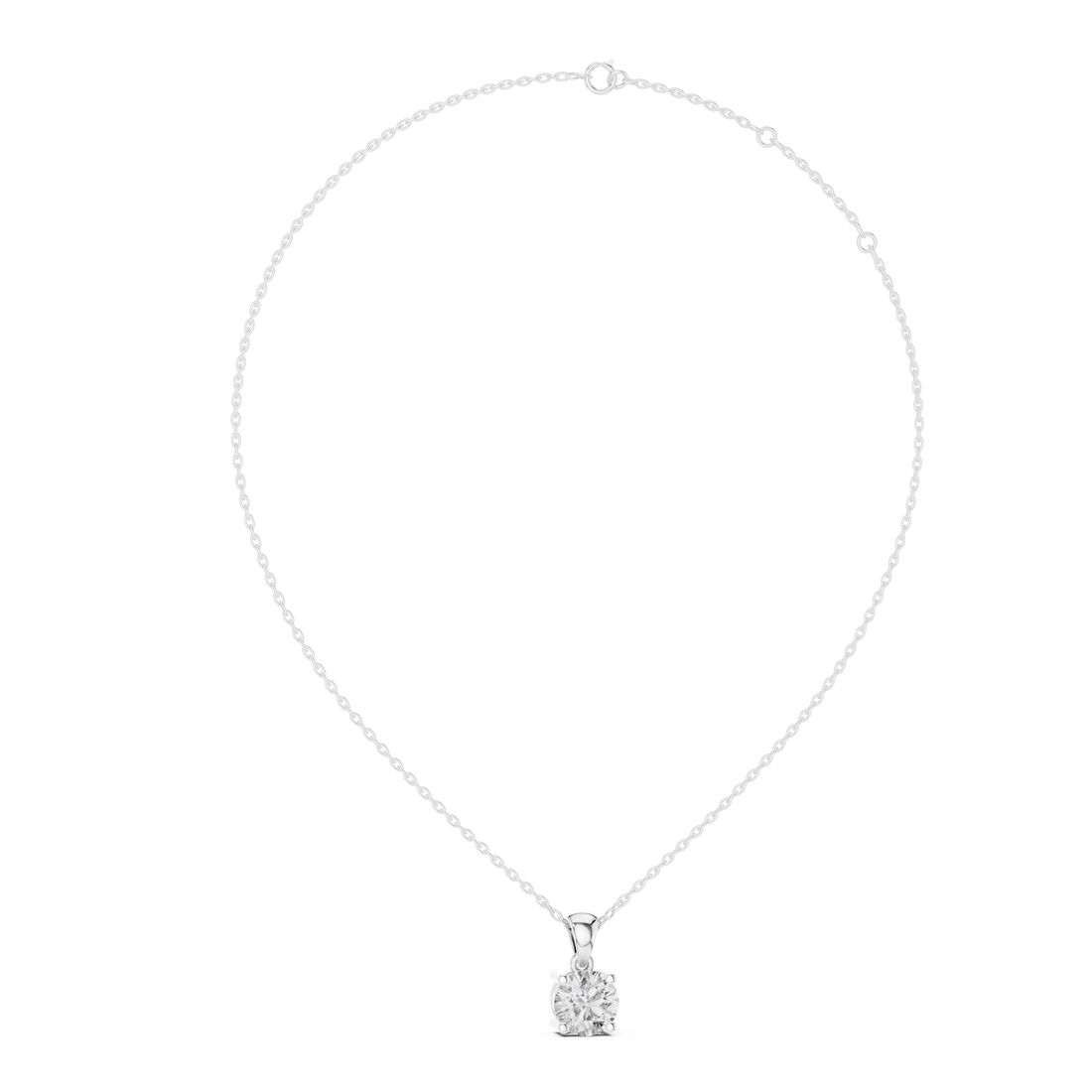 1 Ct Lab Grown Diamond Solitaire Pendant in Rose Gold