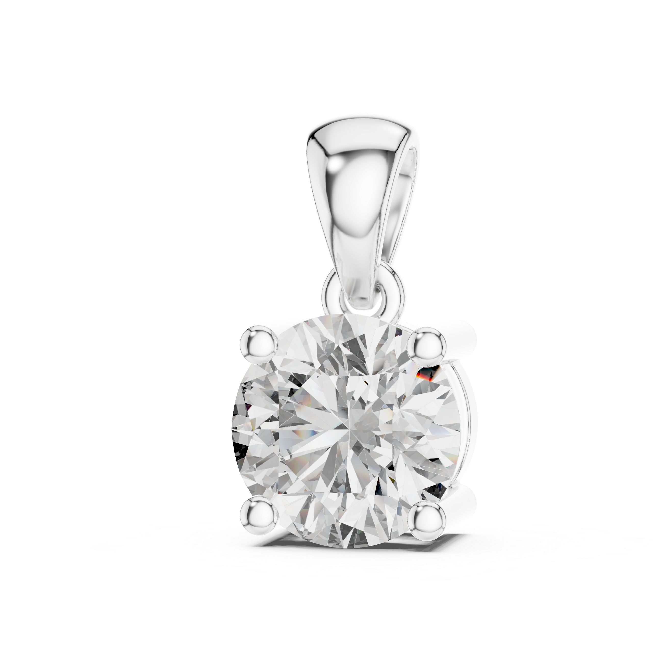 1 Ct Lab Grown Diamond Solitaire Pendant in Rose Gold