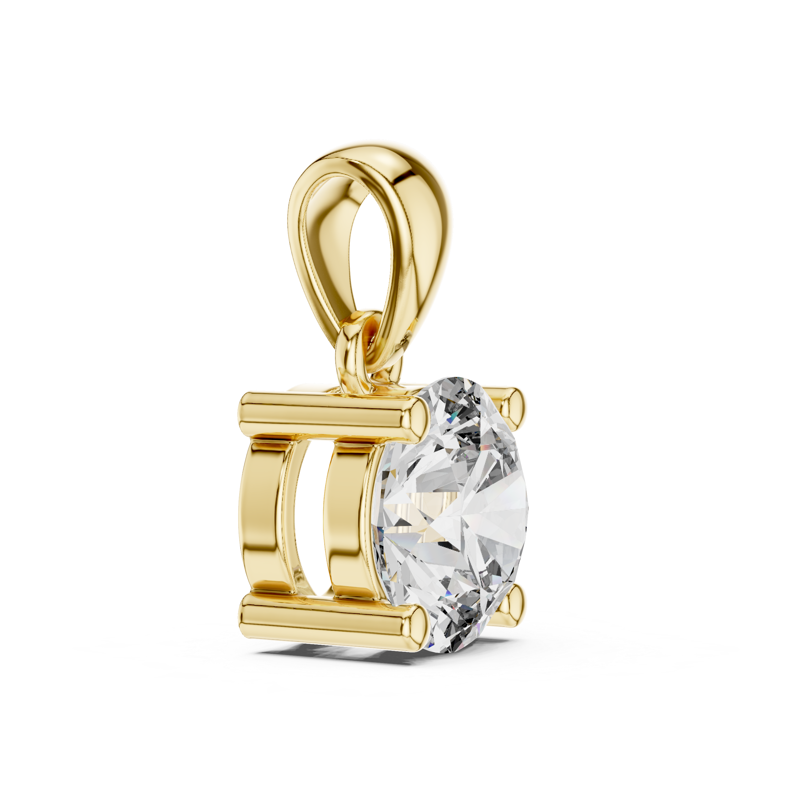 1 Ct Lab Grown Diamond Solitaire Pendant in Rose Gold