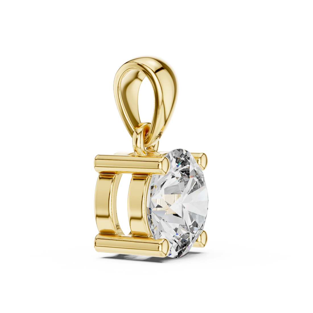 1 Ct Lab Grown Diamond Solitaire Pendant in Rose Gold