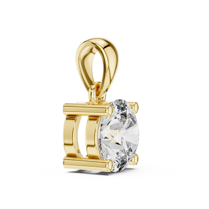 1 Ct Lab Grown Diamond Solitaire Pendant in Gold