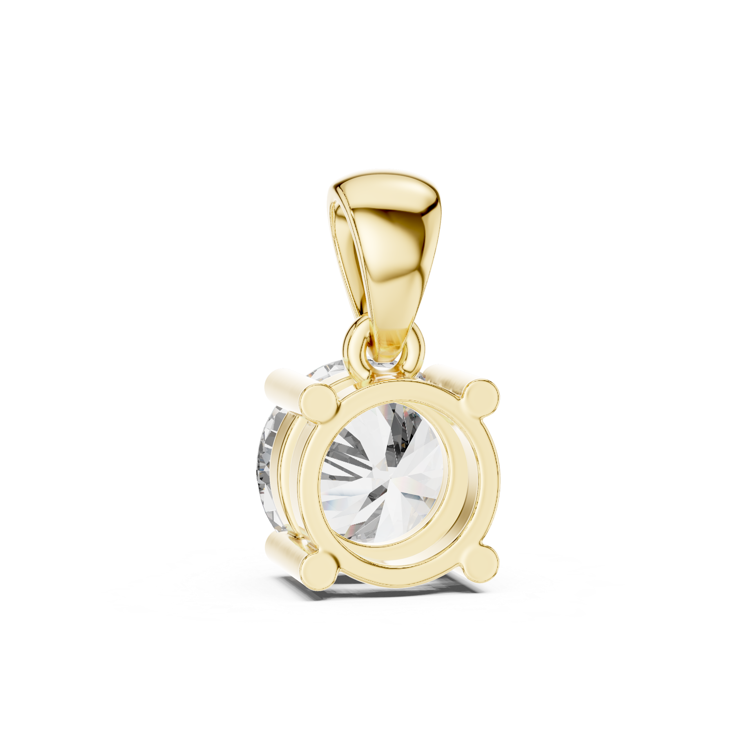 1 Ct Lab Grown Diamond Solitaire Pendant in Rose Gold