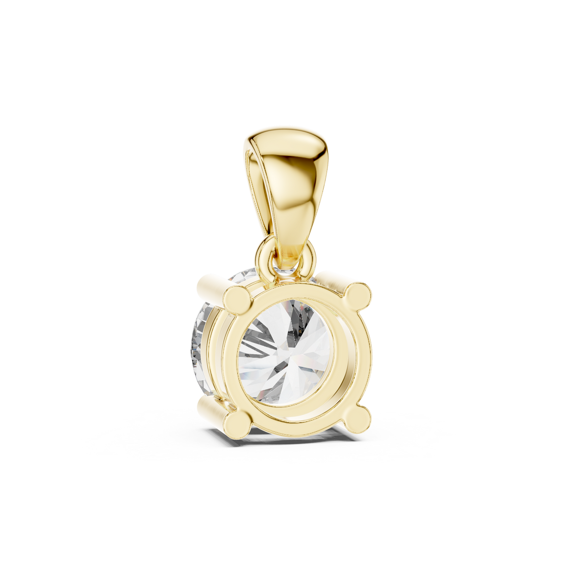 1 Ct Lab Grown Diamond Solitaire Pendant in Rose Gold