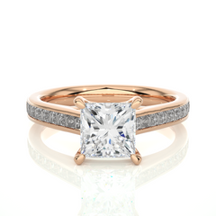 14K rose gold ring with 1.95ct natural diamond