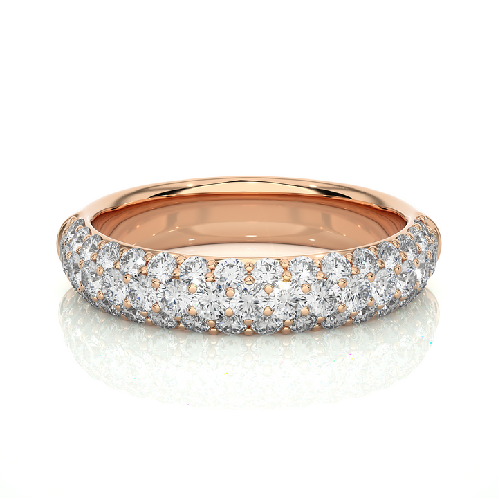 Radiant 14K Rose Gold Diamond Ring with 0.93ct Natural Diamond.